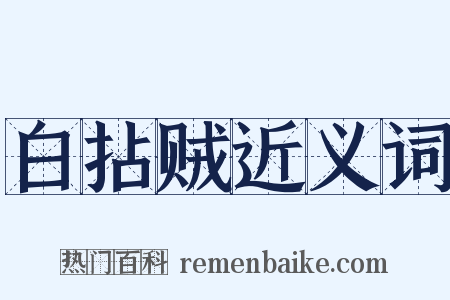 白拈贼近义词是什么意思的图片